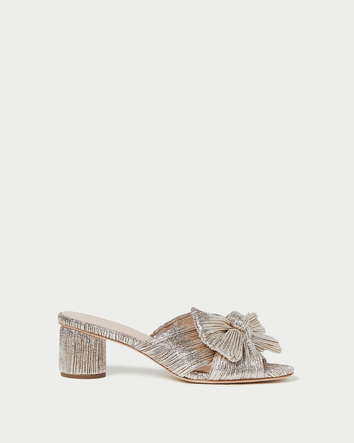 Loeffler Randall Special Offer | Emilia Champagne Pleated Bow Heel