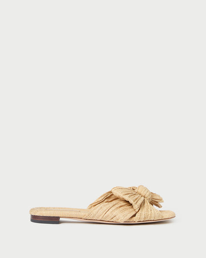 Loeffler Randall Discount | Daphne Natural Bow Slide Sandal