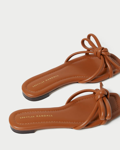 Loeffler Randall Premium | Hadley Timber Leather Bow Sandal