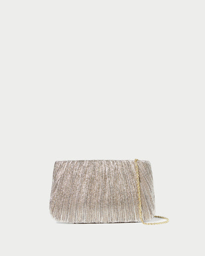 Loeffler Randall Recommended | Brit Champagne Flat Pleated Clutch
