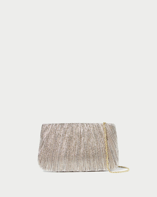 Loeffler Randall Recommended | Brit Champagne Flat Pleated Clutch