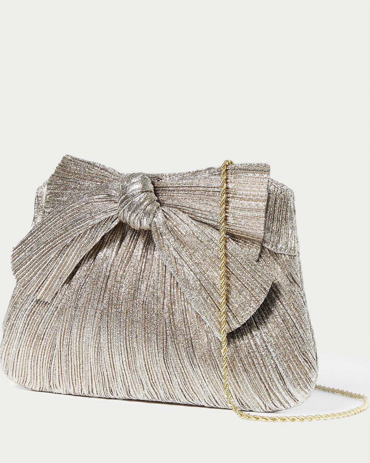 Loeffler Randall Premium | Rayne Champagne Bow Clutch