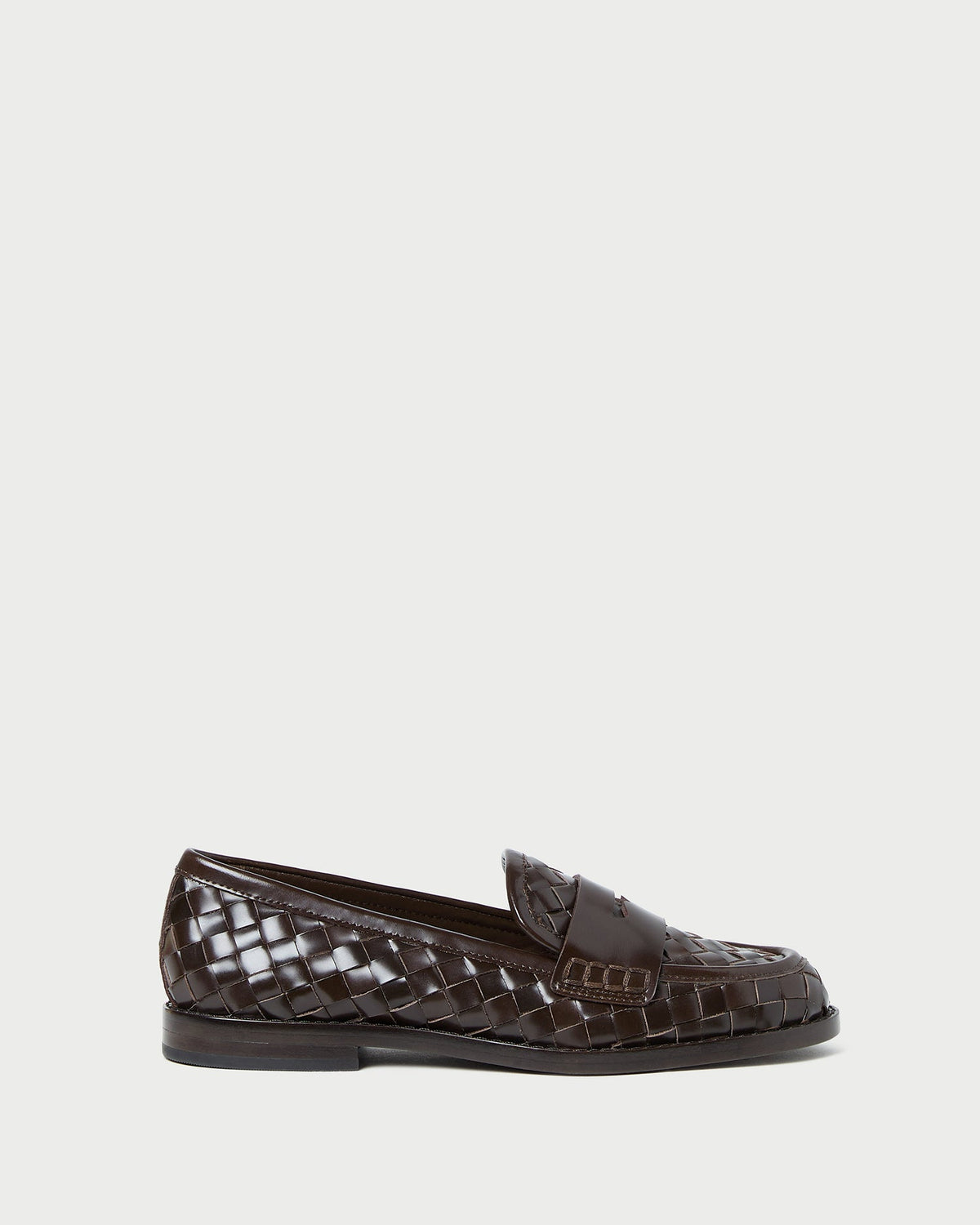 Loeffler Randall Trending | Rachel Espresso Woven Leather Loafer