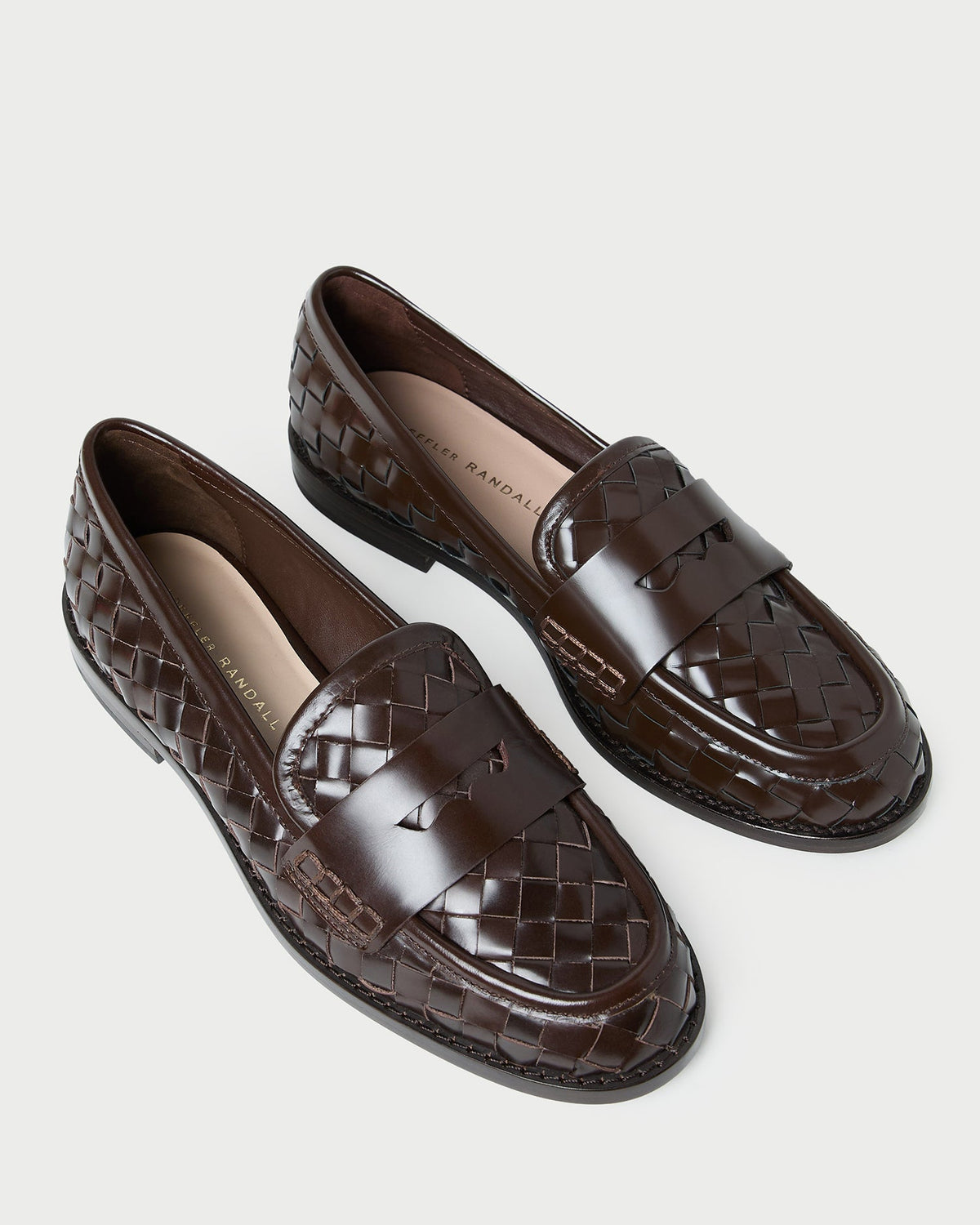 Loeffler Randall Trending | Rachel Espresso Woven Leather Loafer