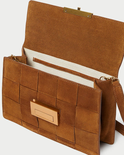 Loeffler Randall Great Value | Delphine Cacao Suede Shoulder Bag