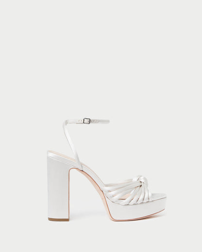 Loeffler Randall Special Offer | Rivka Cream Knot Platform Sandal