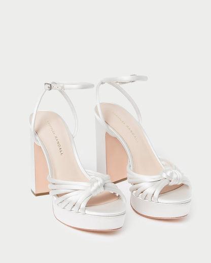 Loeffler Randall Special Offer | Rivka Cream Knot Platform Sandal