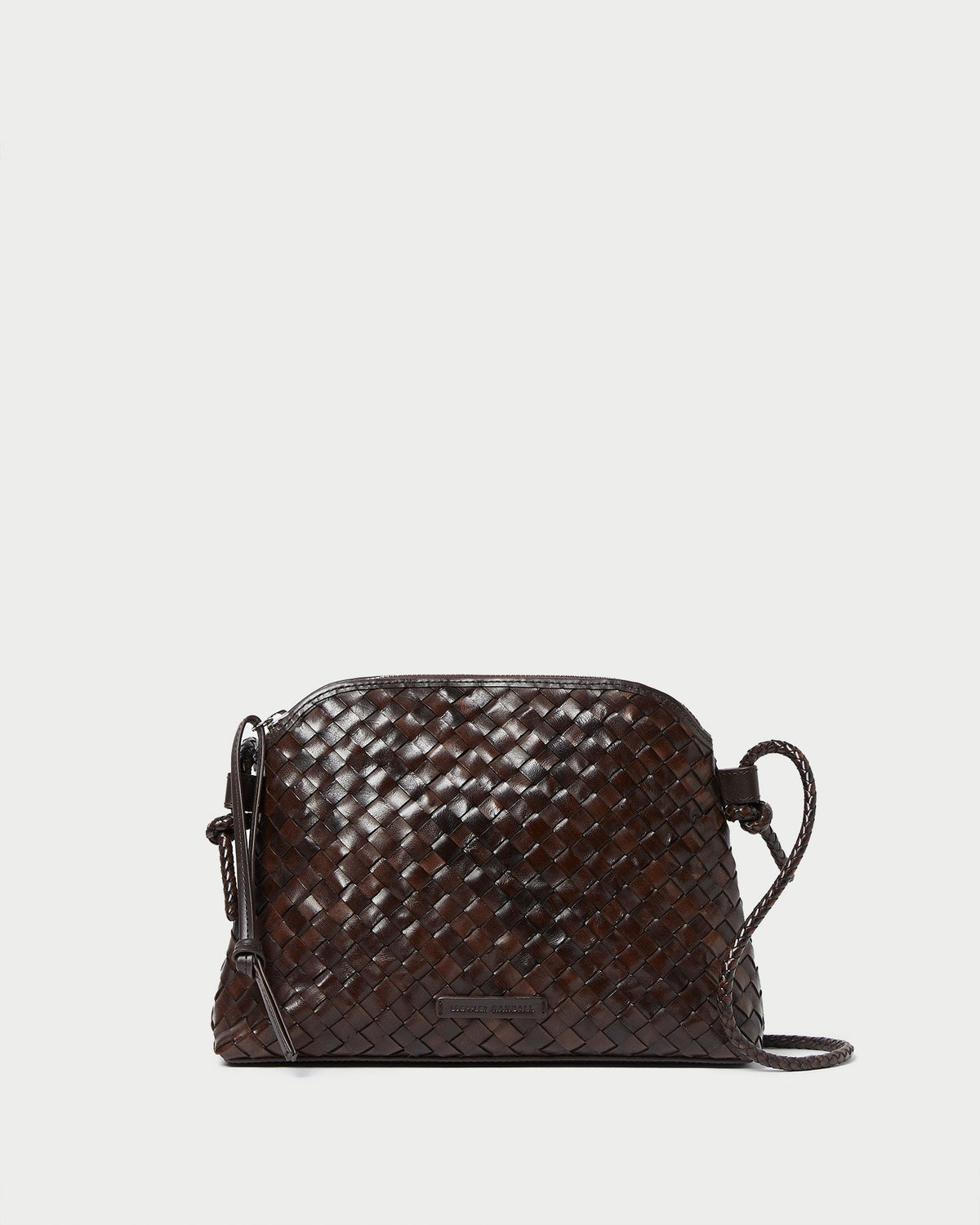 Loeffler Randall Trusted | Mallory Chocolate Woven Leather Crossbody