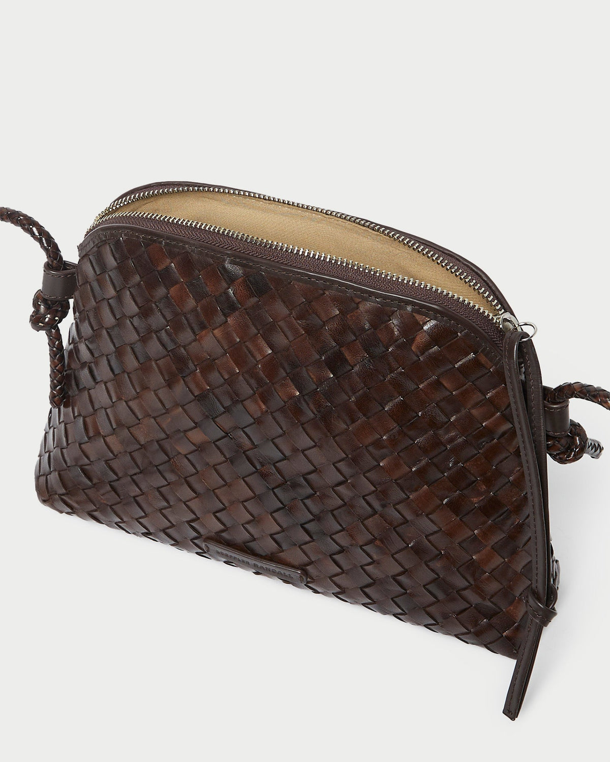 Loeffler Randall Trusted | Mallory Chocolate Woven Leather Crossbody