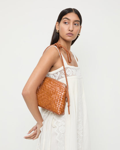 Loeffler Randall Premium | Mallory Timber Woven Leather Crossbody