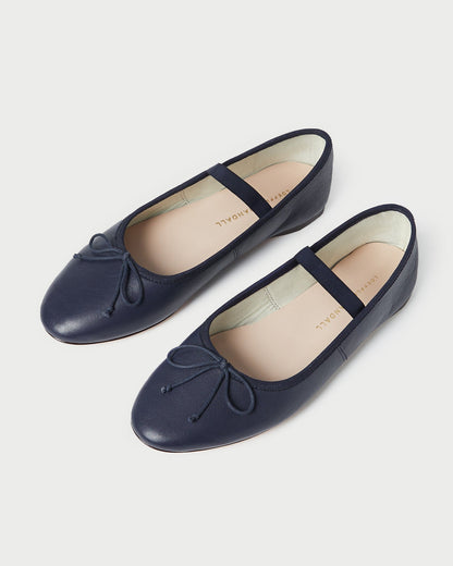 Loeffler Randall Everyday | Leonie Navy Leather Ballet Flat