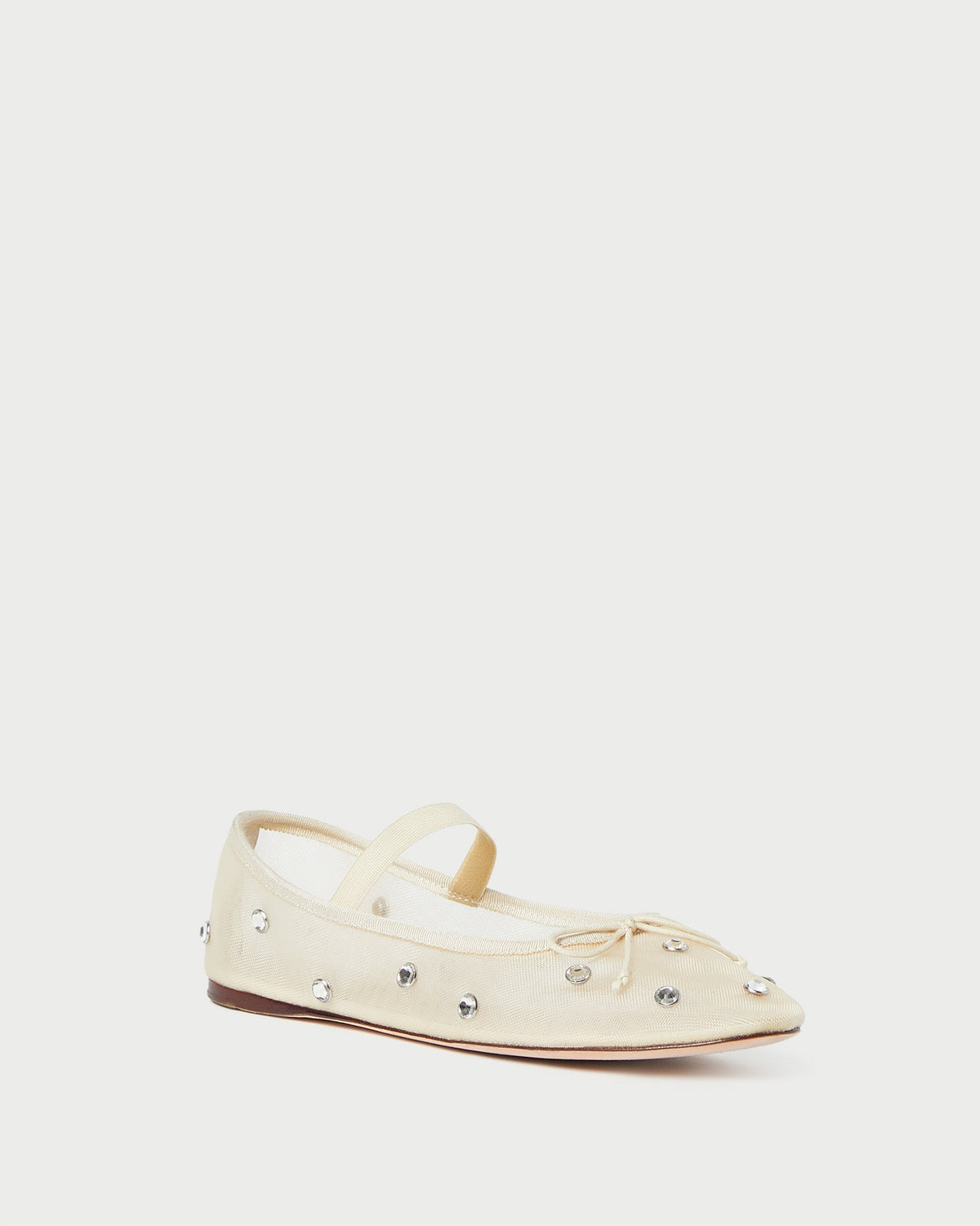 Loeffler Randall Premium | Leonie Cream/Crystal Ballet Flat