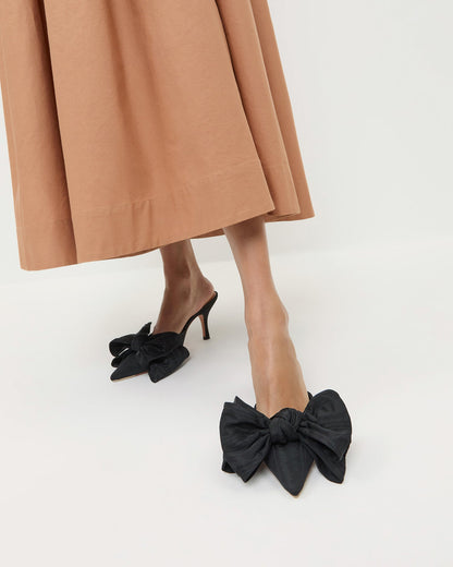 Loeffler Randall Trending | Margot Black Moiré Bow Mule