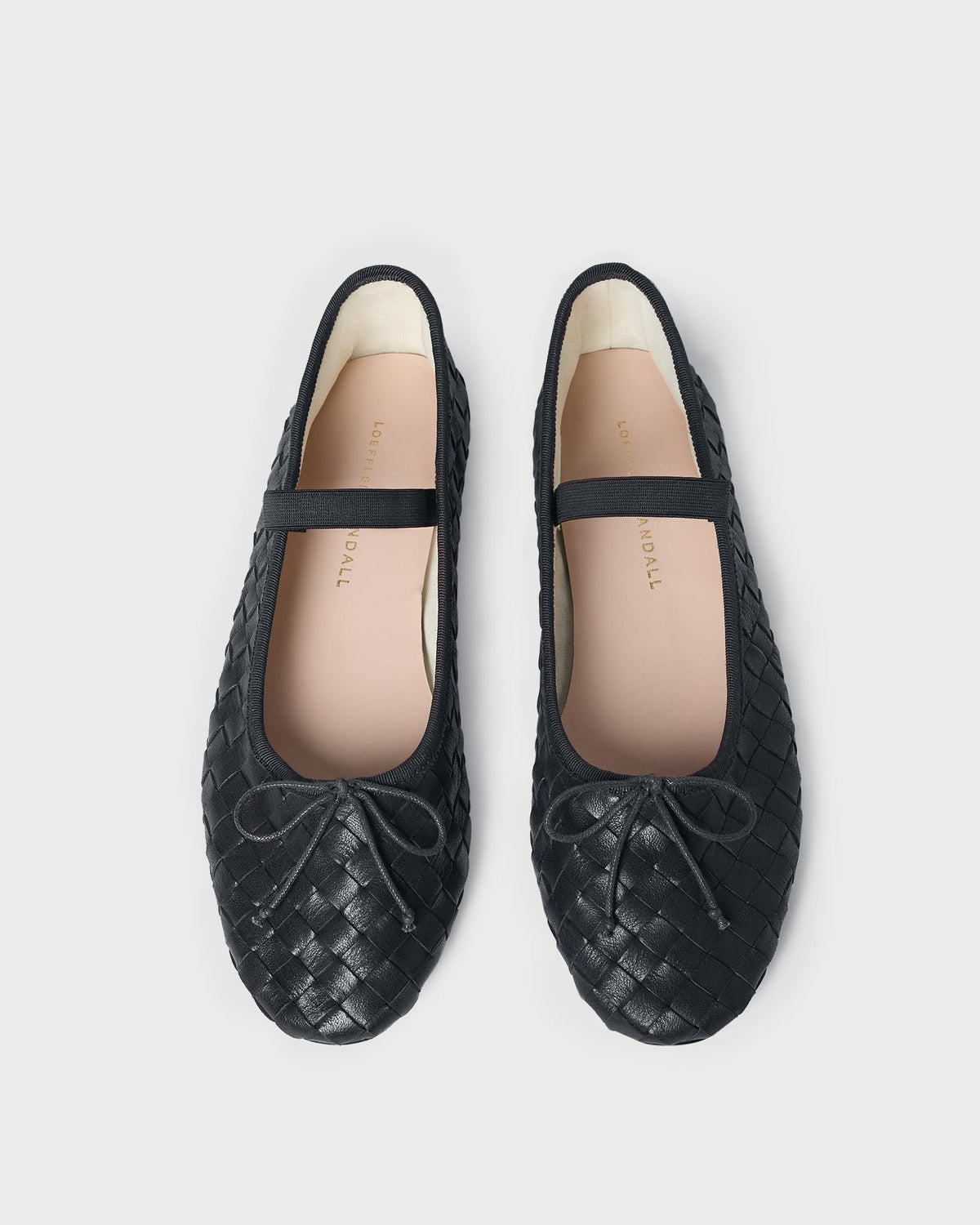 Loeffler Randall Popular | Leonie Black Woven Ballet Flat