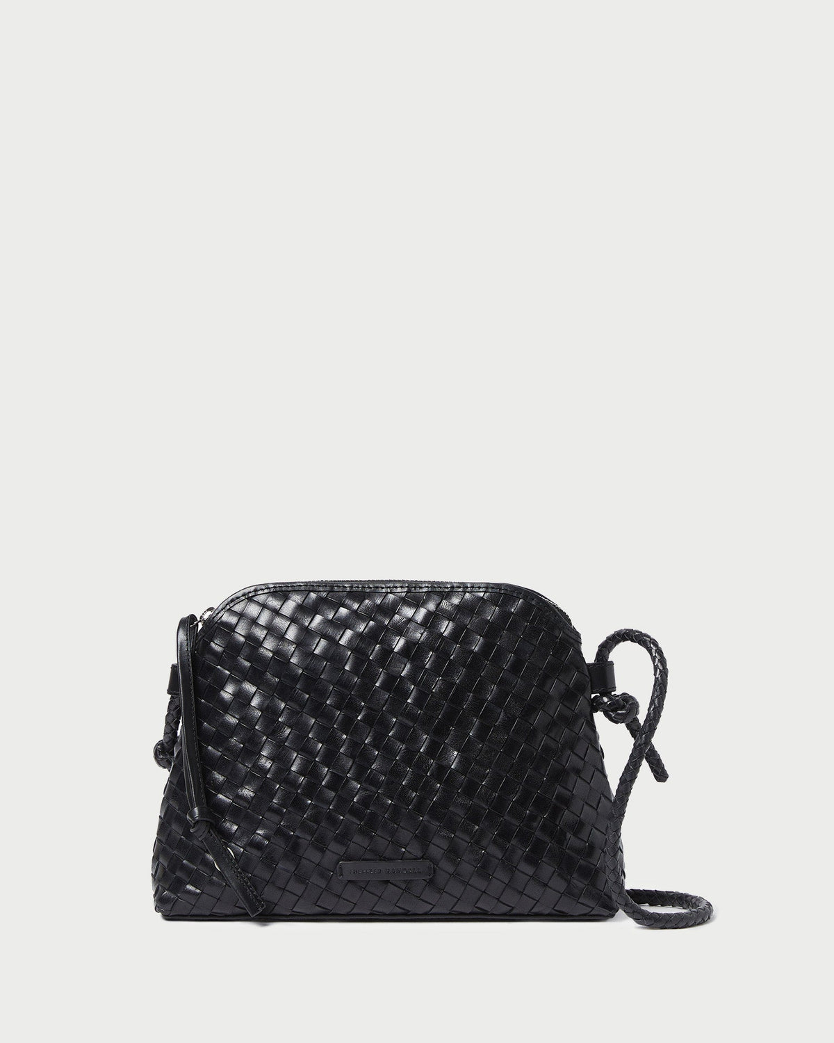 Loeffler Randall Recommended | Mallory Black Woven Leather Crossbody