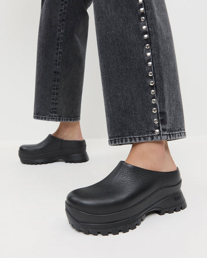 Loeffler Randall Special Offer | Gemma Black Leather Lug Mule