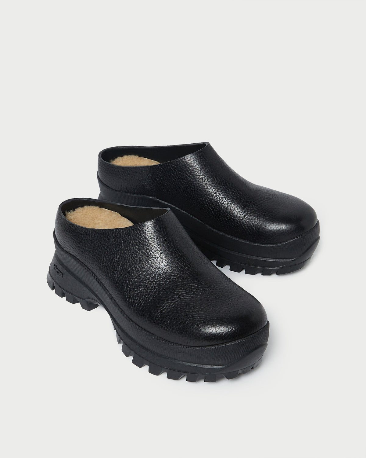 Loeffler Randall Special Offer | Gemma Black Leather Lug Mule