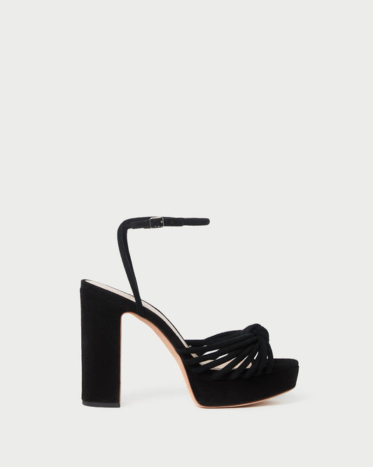 Loeffler Randall Value | Rivka Black Suede Platform Sandal
