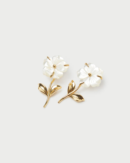 Loeffler Randall Customer Favorite | Mai Gold/Pearl Flower Earrings