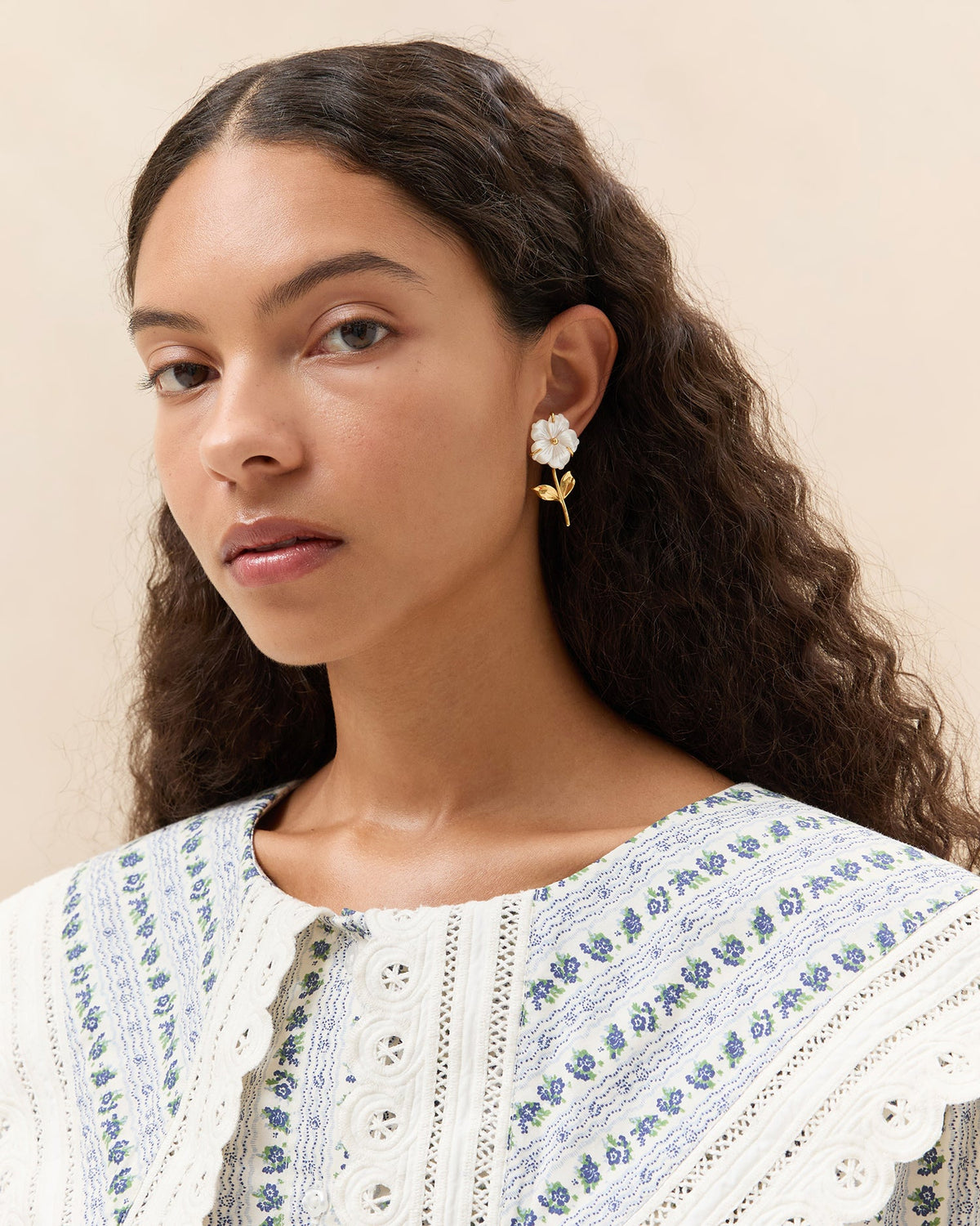 Loeffler Randall Customer Favorite | Mai Gold/Pearl Flower Earrings