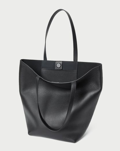 Loeffler Randall Premium | Walker Black Pebbled Leather Tote