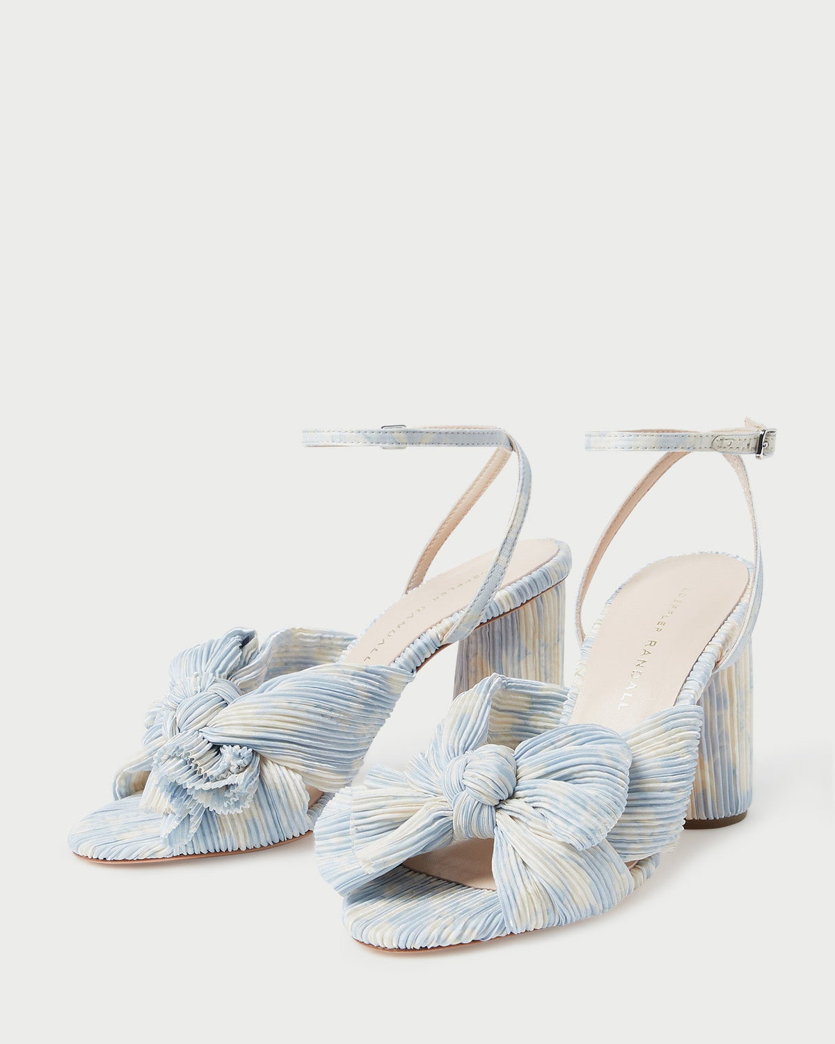 Loeffler Randall Discount | Camellia Blue Floral Bow Heel