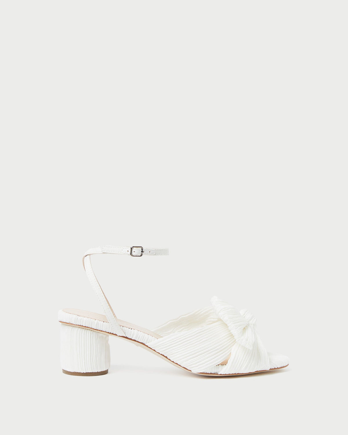 Loeffler Randall Value | Dahlia White Pleated Bow Heel
