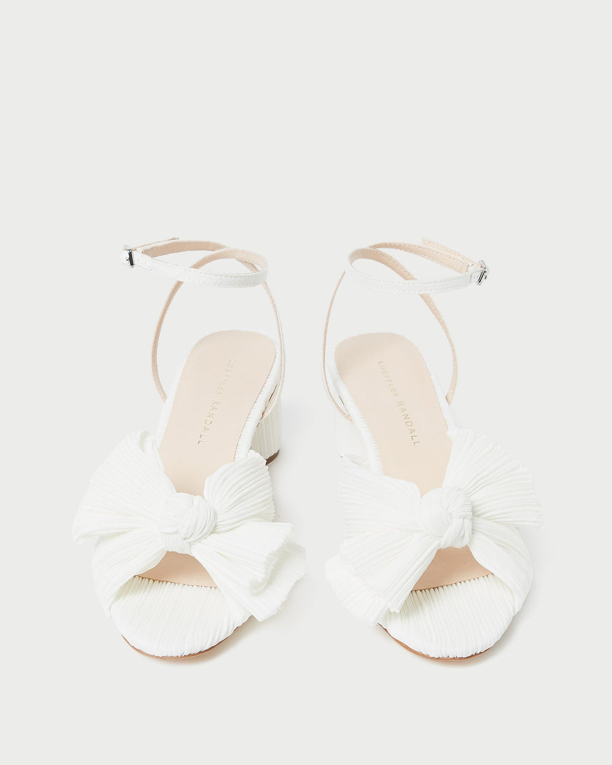 Loeffler Randall Value | Dahlia White Pleated Bow Heel