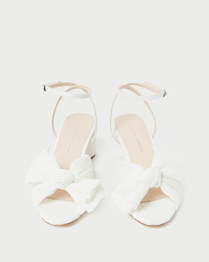 Loeffler Randall Value | Dahlia White Pleated Bow Heel