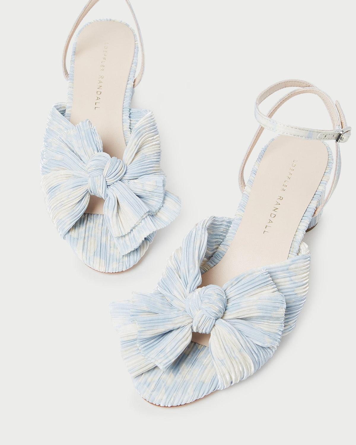 Loeffler Randall Top Pick | Dahlia Blue Floral Bow Heel