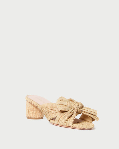 Loeffler Randall Recommended | Emilia Natural Pleated Bow Heel