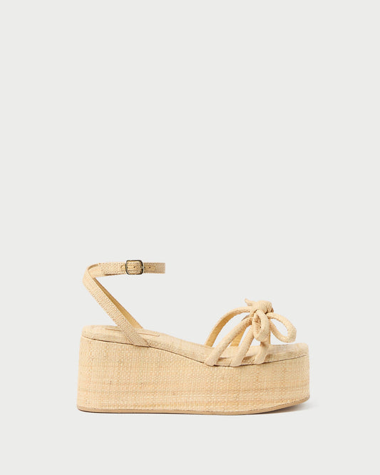 Loeffler Randall Everyday | Hudson Natural Raffia Platform Sandal