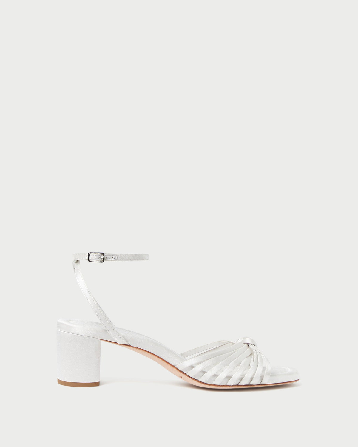Loeffler Randall Trusted | Olivia Cream Knot Mid-Heel Sandal