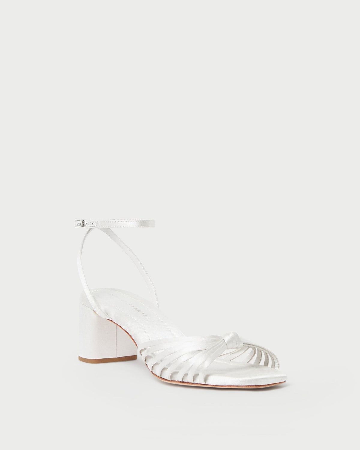 Loeffler Randall Trusted | Olivia Cream Knot Mid-Heel Sandal