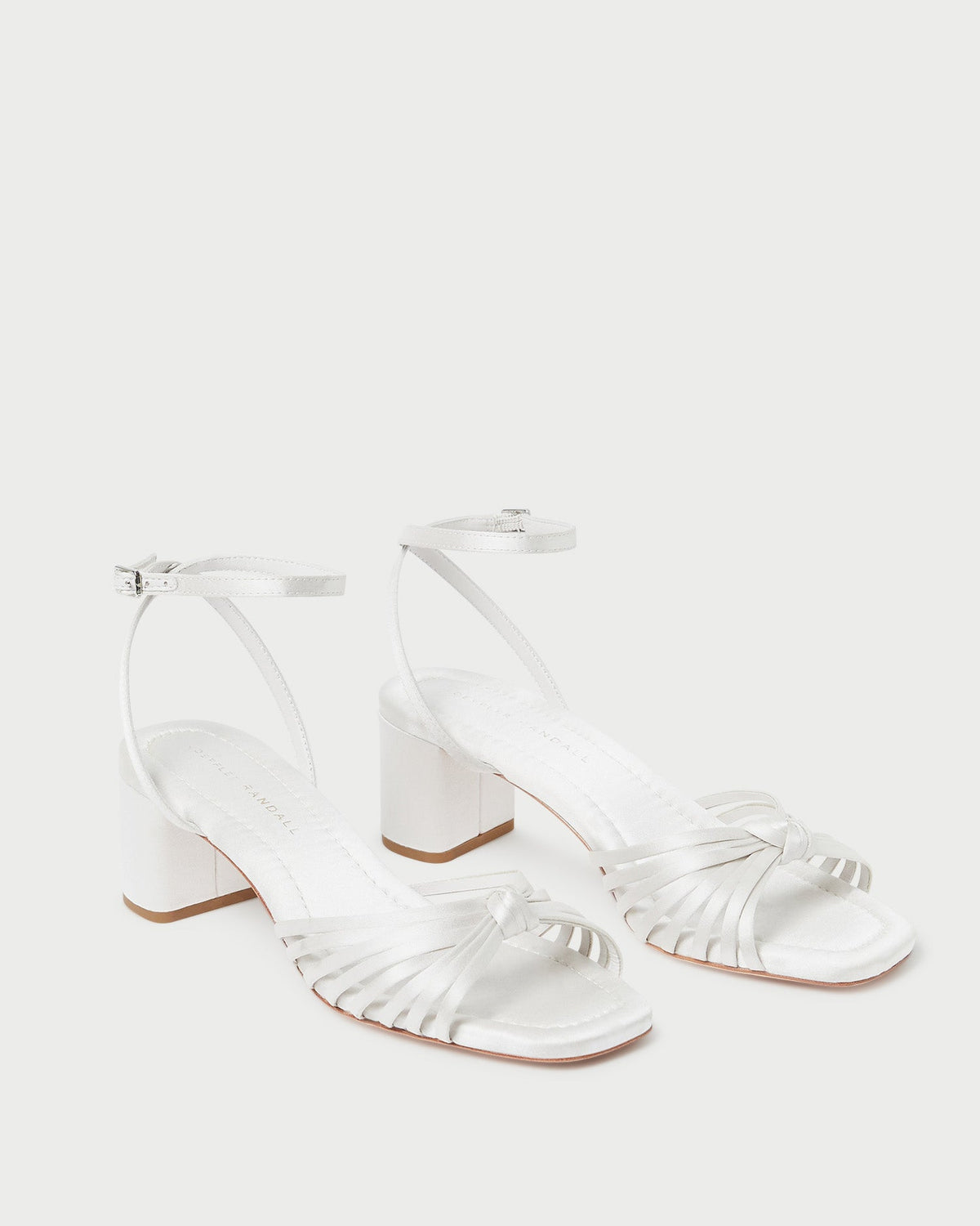 Loeffler Randall Trusted | Olivia Cream Knot Mid-Heel Sandal