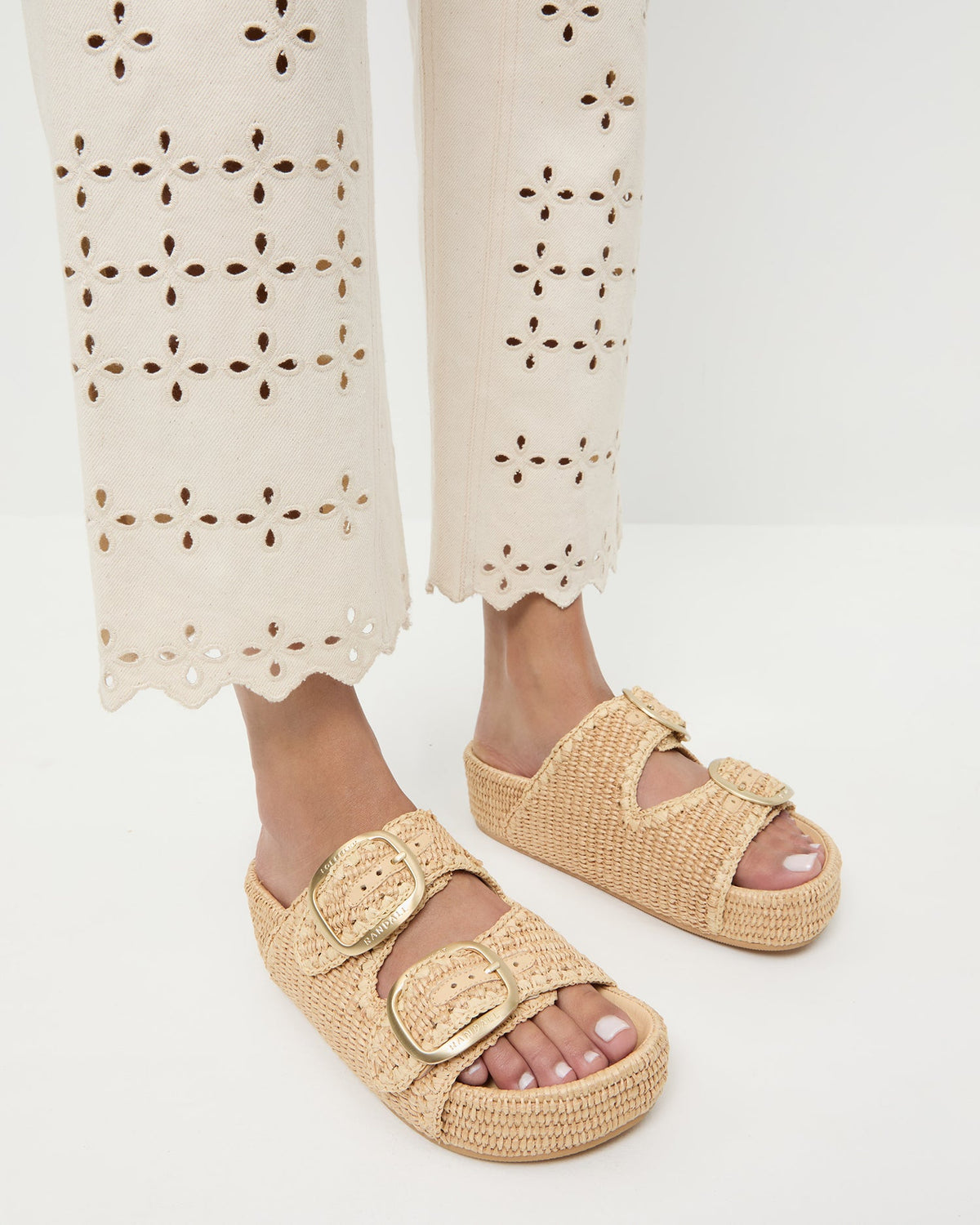 Loeffler Randall Special Offer | Theo Natural Two-Band Sandal