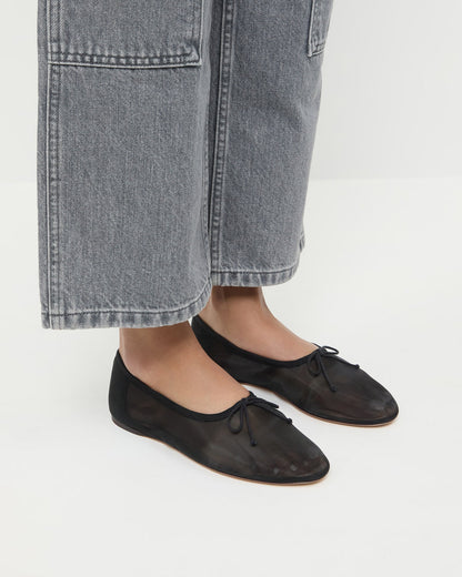 Loeffler Randall Classic | Landon Black Mesh Ballet Flat
