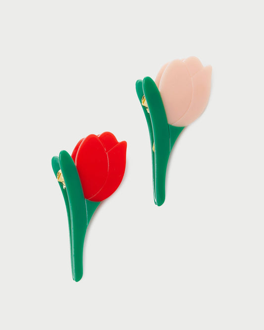Loeffler Randall Trending | Juniper Red/Pink Tulip Clip Set