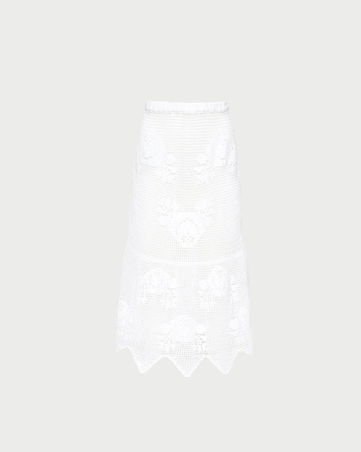 Loeffler Randall New | Sullivan Cream Crochet Skirt