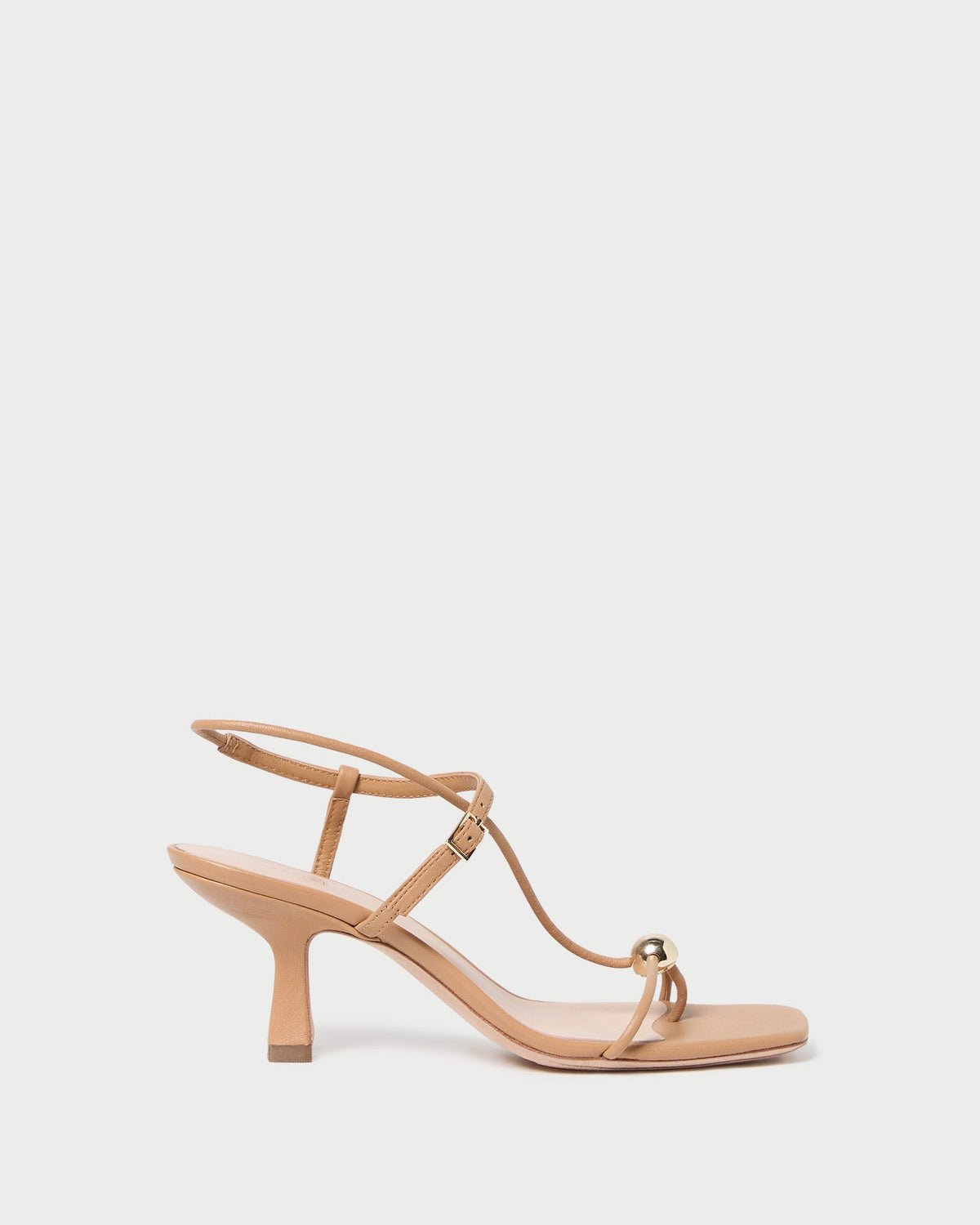 Loeffler Randall Quality | Triana Dune Leather Mid-Heel Sandal