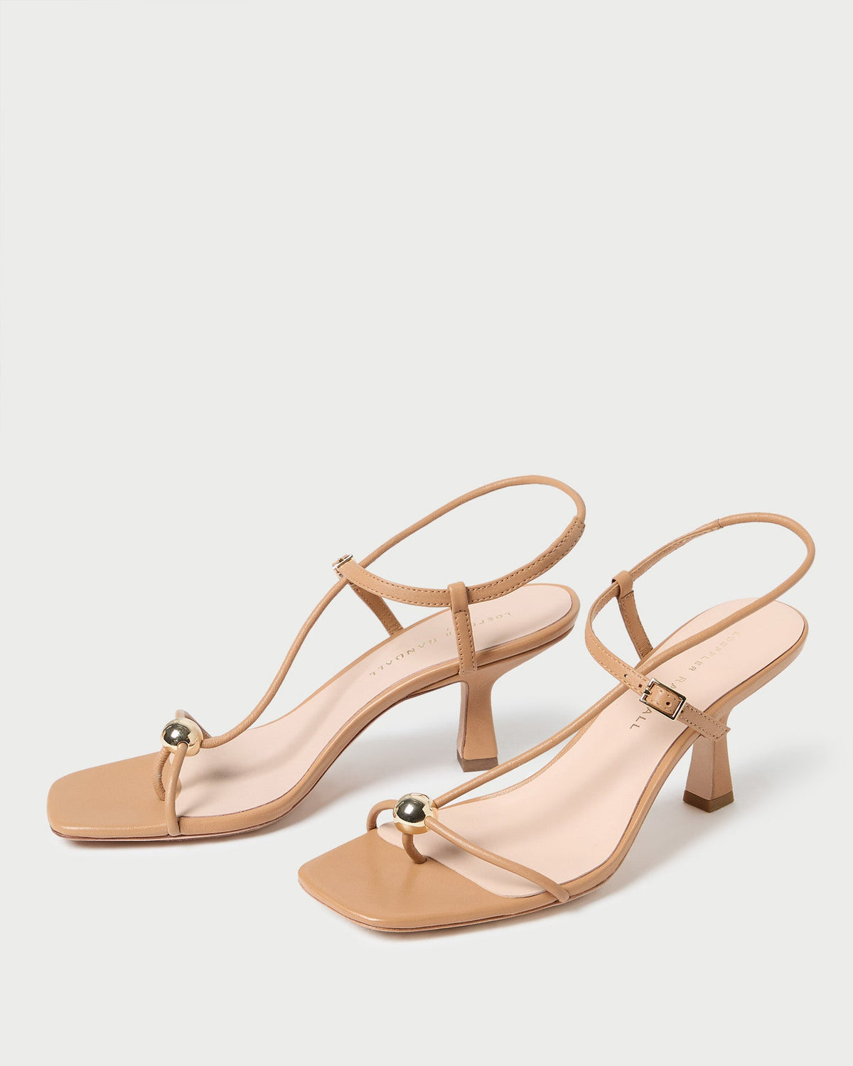 Loeffler Randall Quality | Triana Dune Leather Mid-Heel Sandal