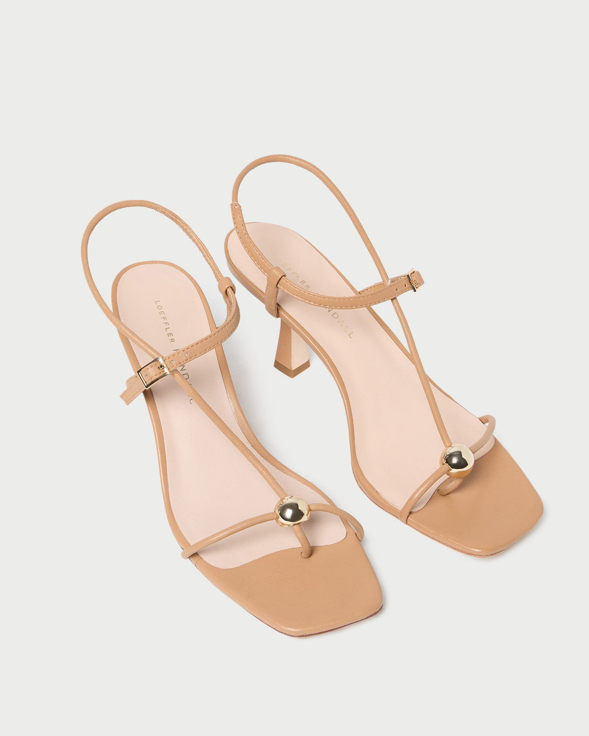 Loeffler Randall Quality | Triana Dune Leather Mid-Heel Sandal