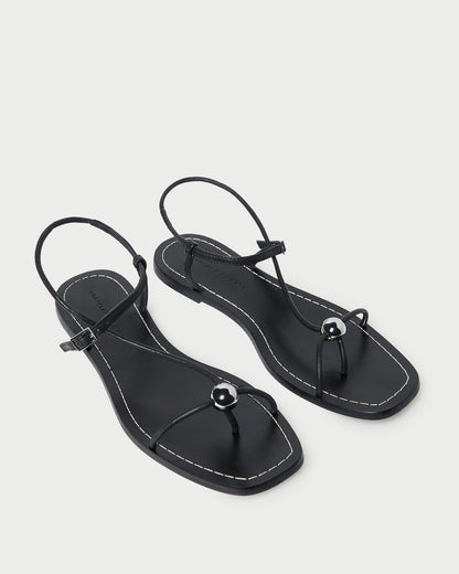 Loeffler Randall Best Seller | Lara Black Leather Sandal