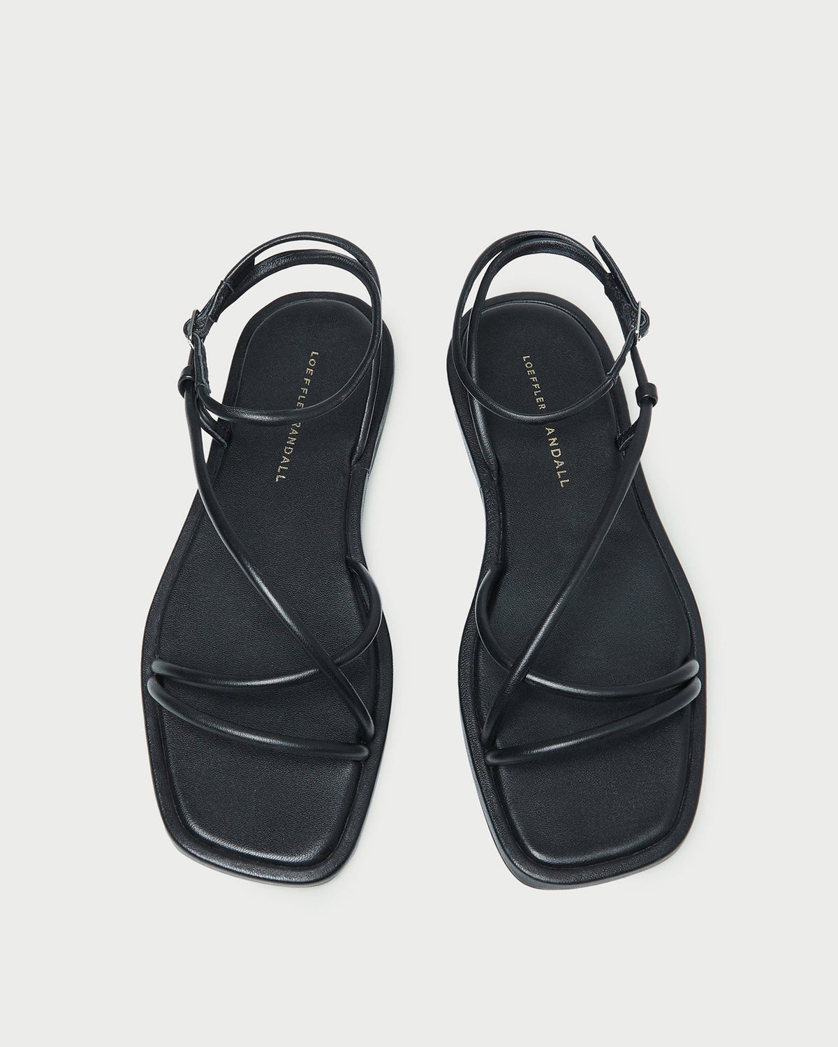 Loeffler Randall Essential | Noor Black Leather Flat Sandal