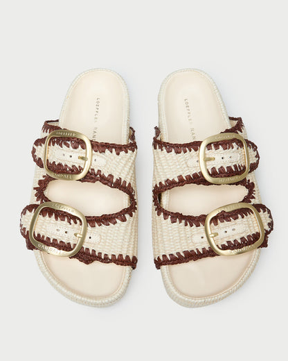 Loeffler Randall Everyday | Theo Cream Two-Band Sandal