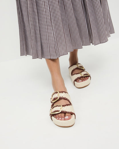 Loeffler Randall Everyday | Theo Cream Two-Band Sandal