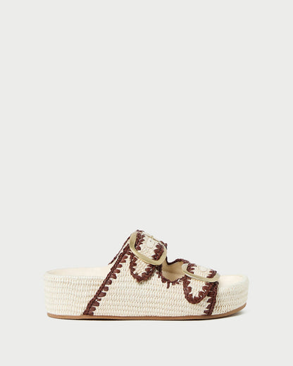 Loeffler Randall Everyday | Theo Cream Two-Band Sandal
