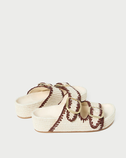 Loeffler Randall Everyday | Theo Cream Two-Band Sandal