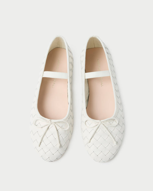 Loeffler Randall Trusted | Leonie Cream Woven Ballet Flat