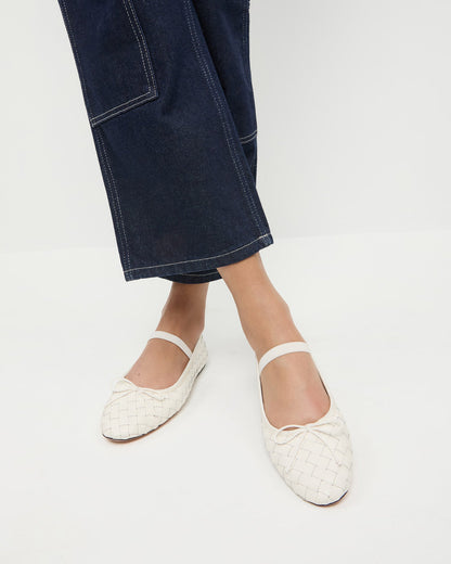 Loeffler Randall Trusted | Leonie Cream Woven Ballet Flat